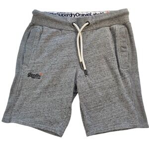 Superdry Orange Label Slim Fit Grey Melange Jersey Shorts Mens S/M